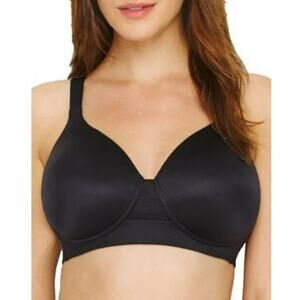 44D Vanity Fair Bra Wireless T-Shirt Beyond Comfort Full Figure Wirefree Black